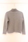 画像3: Jane Marple / Frill-trim turtleneck sweater　ニットプルオーバー M グレー O-26-04-05-068-JM-TO-OW-OS (3)