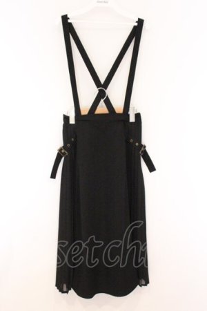 画像: axes femme / サイドプリーツバックル付スカート  クロ O-26-04-05-073-AX-SK-IG-OS