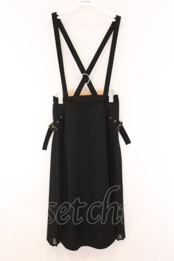 画像1: axes femme / サイドプリーツバックル付スカート  クロ O-26-04-05-073-AX-SK-IG-OS (1)