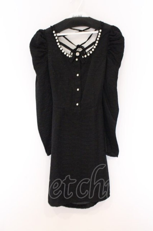 画像1: Ank Rouge / backスピンドルワンピース  クロ O-26-04-05-076-CA-OP-IG-OS (1)