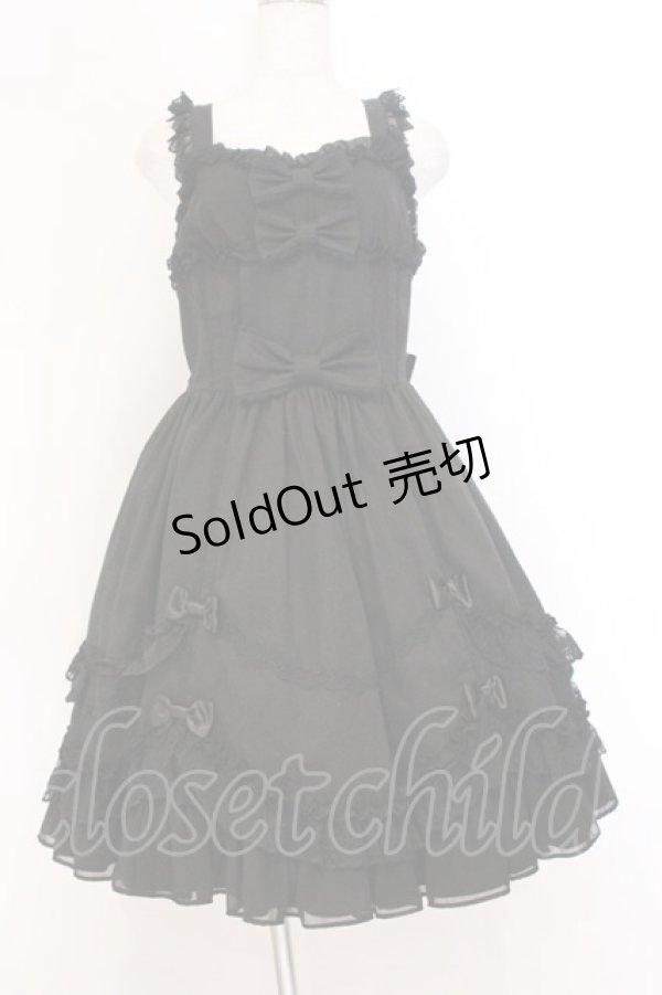 画像1: Angelic Pretty / メアリーロマンスDollジャンパースカート  クロ O-26-04-05-078-AP-OP-IG-OS (1)