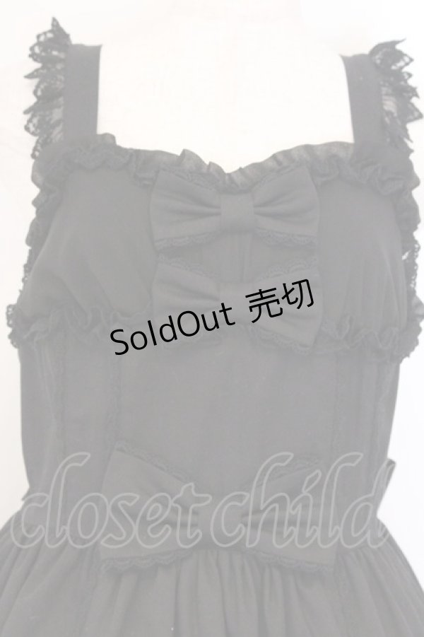 画像2: Angelic Pretty / メアリーロマンスDollジャンパースカート  クロ O-26-04-05-078-AP-OP-IG-OS (2)