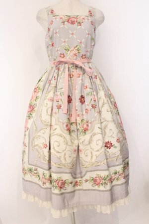 画像: Melody BasKet / ロゼスカーフジャンパースカート M ライトグレー O-26-04-05-079-LO-OP-OW-OS