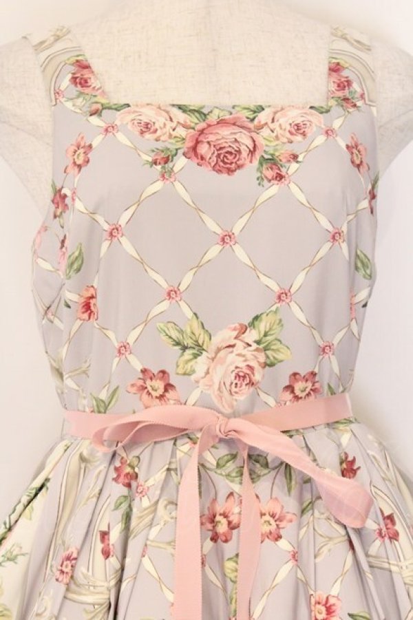 画像2: Melody BasKet / ロゼスカーフジャンパースカート M ライトグレー O-26-04-05-079-LO-OP-OW-OS (2)