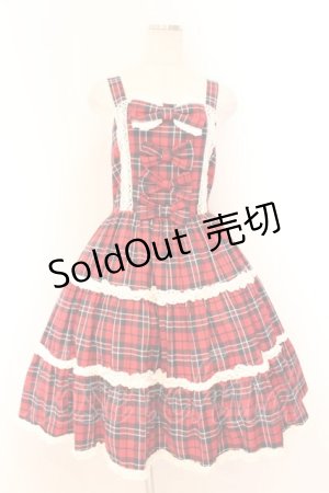 画像: axes femme kawaii / タータンチェックジャンスカ M アカ O-26-04-05-081-AX-OP-OW-OS