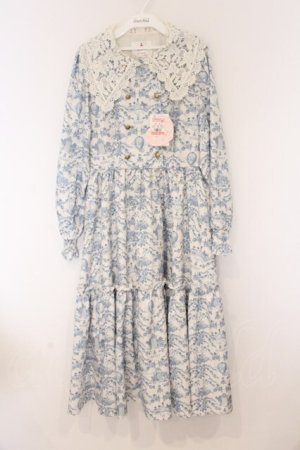 画像: m petit by misako / TT*MSKトワルドOP トワルドジュイワンピース L シロ×ブルー O-26-04-05-088-LO-OP-IG-OS