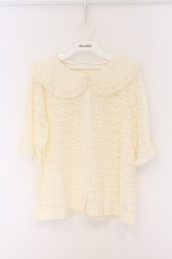 画像1: m petit by misako / AOKレースブラウス L アイボリー O-26-04-05-093-LO-BL-IG-OS (1)