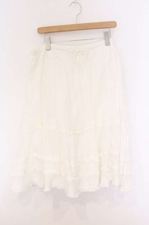 画像1: Franche Lippee / コットンタックスカート  シロ O-26-04-05-094-LO-SK-IG-OS (1)