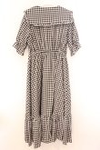 画像3: m petit by misako / TT*Mギンガムチェック半袖ワンピース LL クロ×シロ O-26-04-05-096-LO-OP-IG-OS (3)