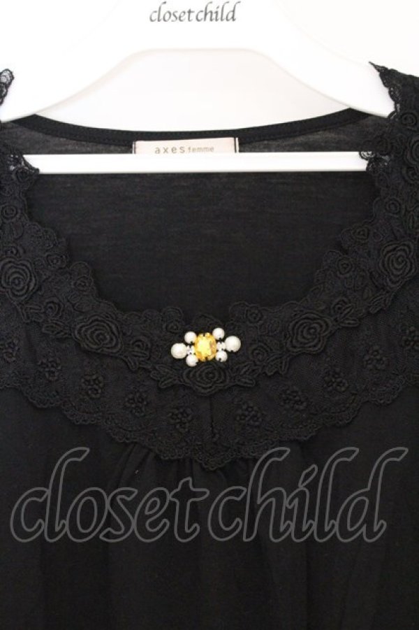 画像2: axes femme / 袖口2WAYインナーPO L クロ O-26-04-05-010-AX-TO-IG-OS (2)