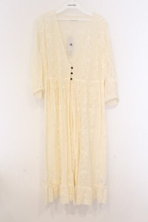 画像: axes femme / 総レースガウン  アイボリー O-26-04-05-106-AX-TO-IG-OS