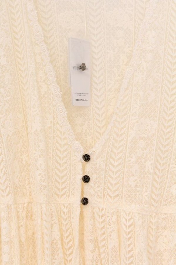 画像2: axes femme / 総レースガウン  アイボリー O-26-04-05-106-AX-TO-IG-OS (2)