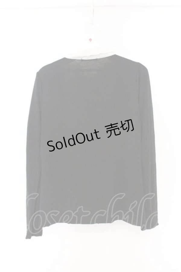 画像3: axes femme / ブラウスレイヤードカットソー M クロ×シロ O-26-04-05-011-AX-TO-IG-OS (3)