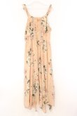 画像1: axes femme / 大花柄マキシワンピース  ピンクベージュ O-26-04-05-111-AX-OP-IG-OS (1)