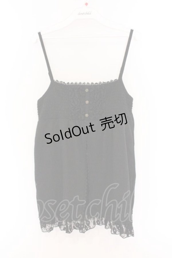 画像1: axes femme / ジャガードセミアウターキャミ  クロ O-26-04-05-014-AX-TO-IG-OS (1)