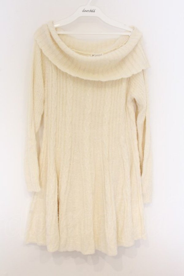 画像1: axes femme / BACKデザインニットチュニ M アイボリー O-26-04-05-015-AX-OP-IG-OS (1)