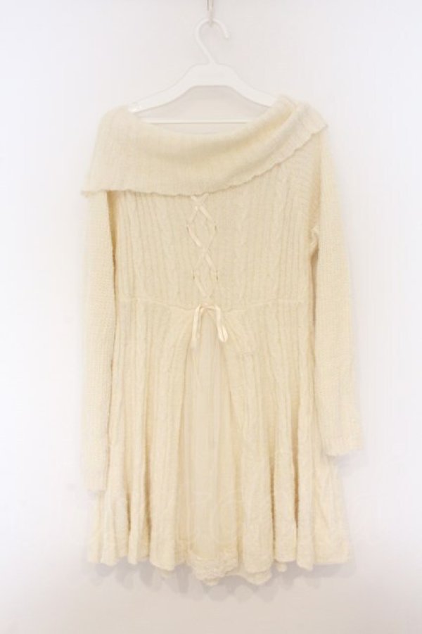 画像3: axes femme / BACKデザインニットチュニ M アイボリー O-26-04-05-015-AX-OP-IG-OS (3)