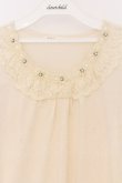 画像2: axes femme / はしごレースパフTシャツ  アイボリー O-26-04-05-018-AX-TO-IG-OS (2)