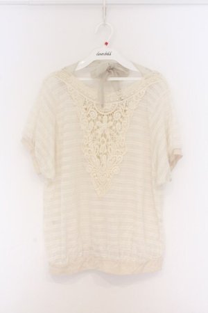 画像: axes femme / モチーフレースドルマントップス  アイボリー O-26-04-05-020-AX-TO-IG-OS