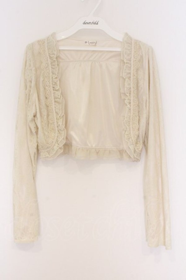 画像1: axes femme / レーシーボレロ  アイボリー O-26-04-05-021-AX-TO-IG-OS (1)