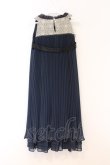 画像3: axes femme / ラメ刺繍プリーツドレス  ネイビー O-26-04-05-022-AX-OP-IG-OS (3)