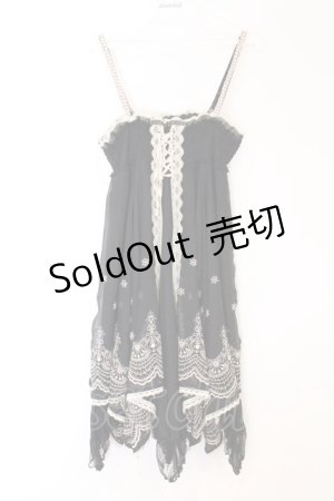 画像: axes femme / シャーリング2WAYスカート  クロ×ベージュ O-26-04-05-024-AX-TO-IG-OS