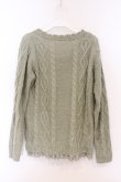 画像3: axes femme / ラメニケーブルニット  グリーン O-26-04-05-027-AX-TO-IG-OS (3)