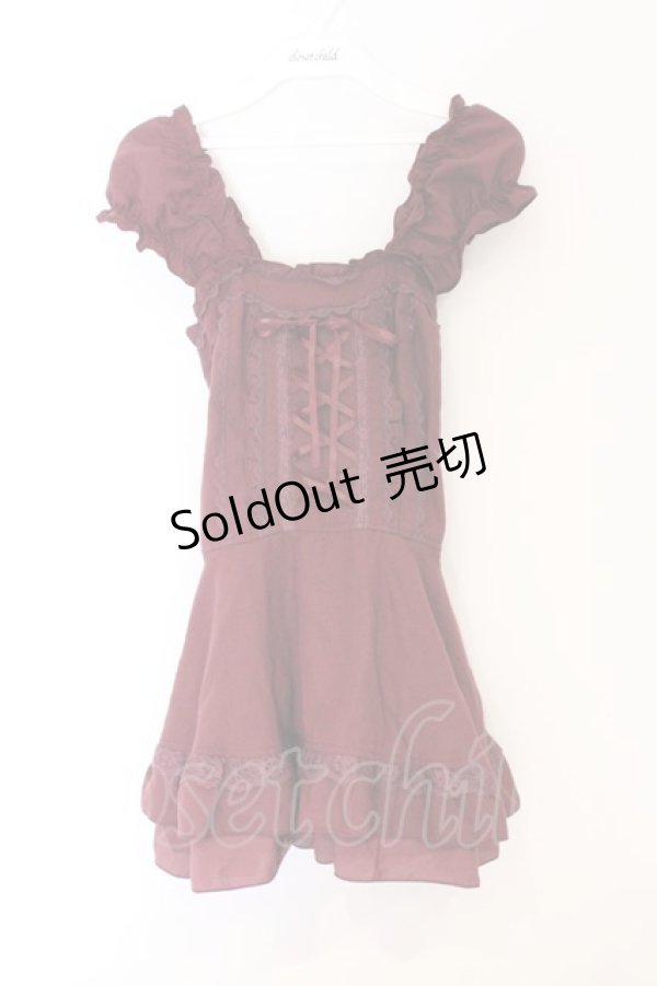 画像1: axes femme / Backデザインビスチェブラウス M ワイン O-26-04-05-028-AX-BL-IG-OS (1)