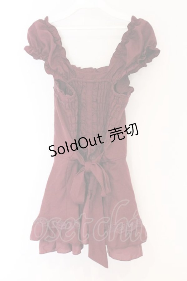 画像3: axes femme / Backデザインビスチェブラウス M ワイン O-26-04-05-028-AX-BL-IG-OS (3)