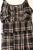 画像2: axes femme / チェックドロストキャミワンピース  クロ×ベージュ O-26-04-05-030-AX-OP-IG-OS (2)