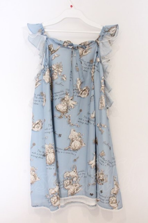 画像3: Stak Wish / アリス柄ジャンパースカート  サックス O-26-04-05-031-LO-OP-IG-OS (3)