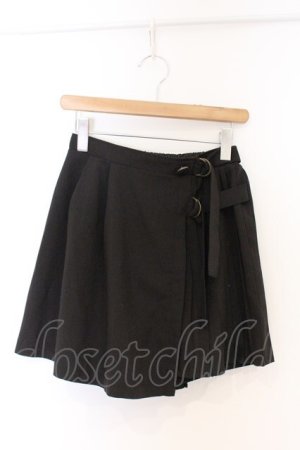 画像: axes femme POETIQUE / バイカラーチェックスカパン  無地クロ O-26-04-05-032-AX-PA-IG-OS