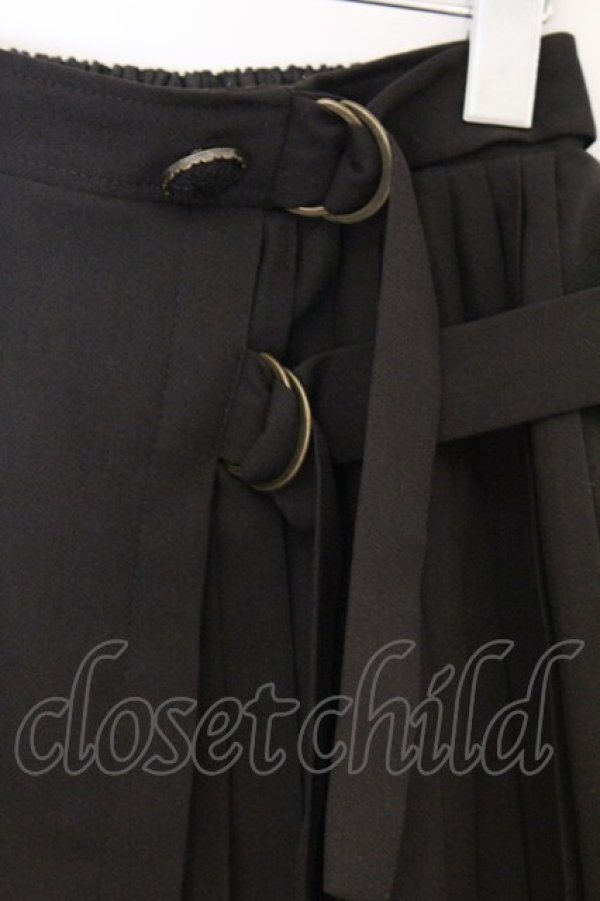 画像2: axes femme POETIQUE / バイカラーチェックスカパン  無地クロ O-26-04-05-032-AX-PA-IG-OS (2)