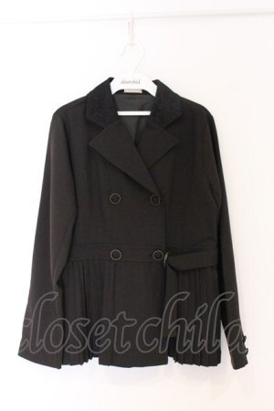 画像: axes femme POETIQUE / プリーツデザインジャケット M クロ O-26-04-05-033-AX-JA-IG-OS