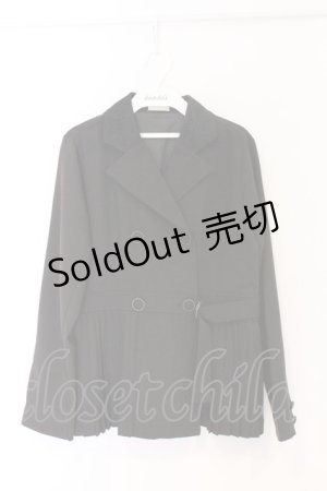 画像: axes femme POETIQUE / プリーツデザインジャケット M クロ O-26-04-05-033-AX-JA-IG-OS