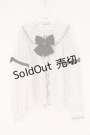 画像: Amavel / Fancy POP Daydreamドットブラウス F シロ O-26-04-06-001-CA-BL-YM-OS