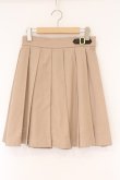 画像1: Fi.n.t / ロゴテーププリーツスカート  ベージュ O-26-04-06-030-CA-SK-IG-OS (1)
