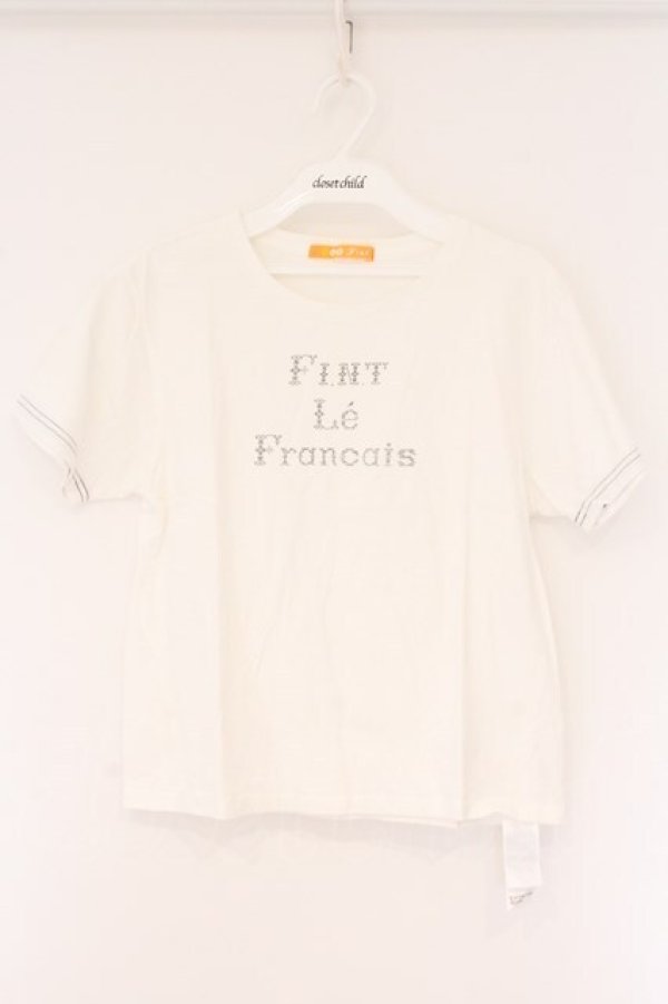 画像1: Fi.n.t / クロスステッチ風ロゴプリントT  オフシロ O-26-04-06-032-CA-TS-IG-OS (1)