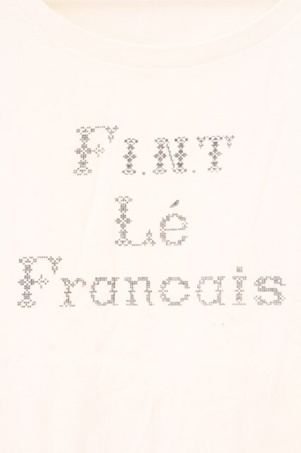 画像2: Fi.n.t / クロスステッチ風ロゴプリントT  オフシロ O-26-04-06-032-CA-TS-IG-OS (2)