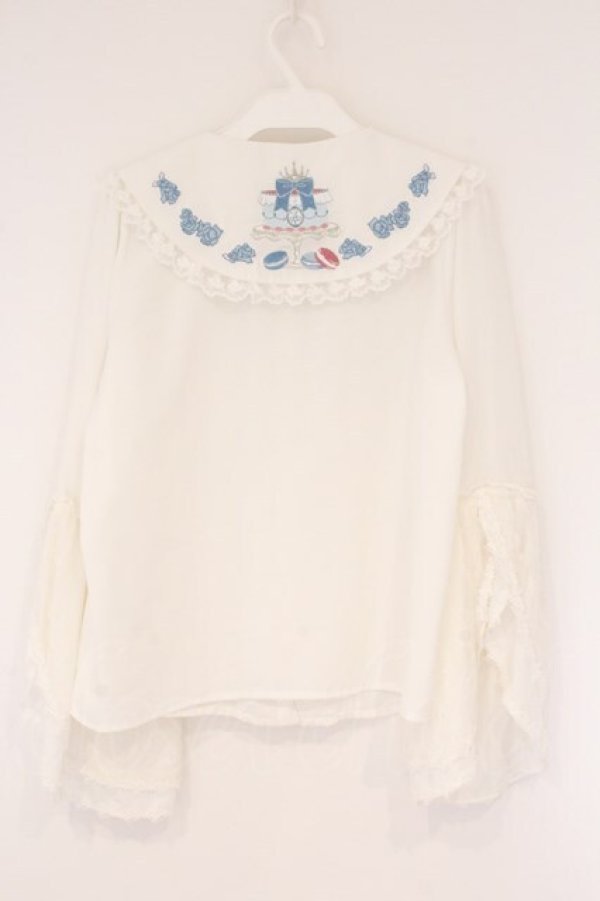 画像3: Amavel / Princess Afternoon tea Party ブラウス F シロ O-26-04-06-003-CA-OP-YM-OS (3)