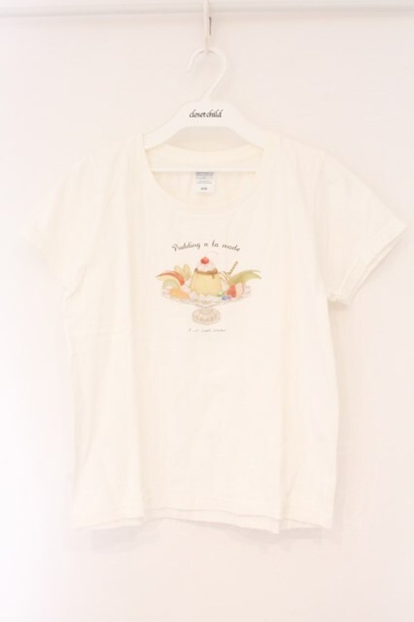 画像1: Fi.n.t / プリンアラモードTシャツ  シロ O-26-04-06-035-CA-TS-IG-OS (1)