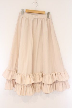 画像: FLC / 皆方由衣コラボ/ティアードスカート M アイボリー O-26-04-06-041-LO-SK-IG-OS