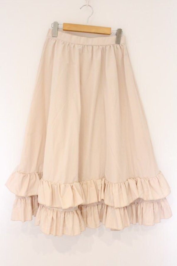 画像1: FLC / 皆方由衣コラボ/ティアードスカート M アイボリー O-26-04-06-041-LO-SK-IG-OS (1)