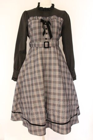 画像: Amavel / 貴婦人ワンピース F グレーｘクロ O-26-04-06-044-CA-OP-YM-OS