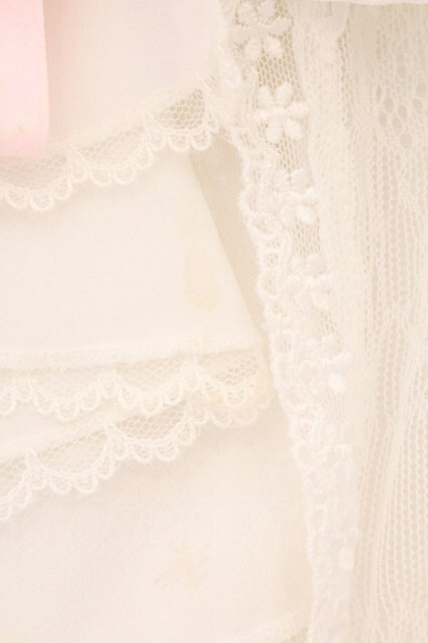 画像3: Amavel / Secret Macaronレースケープブラウス F シロｘピンク O-26-04-06-004-CA-BL-YM-OS (3)