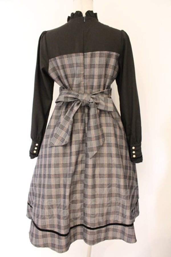 画像4: Amavel / 貴婦人ワンピース F グレーｘクロ O-26-04-06-044-CA-OP-YM-OS (4)