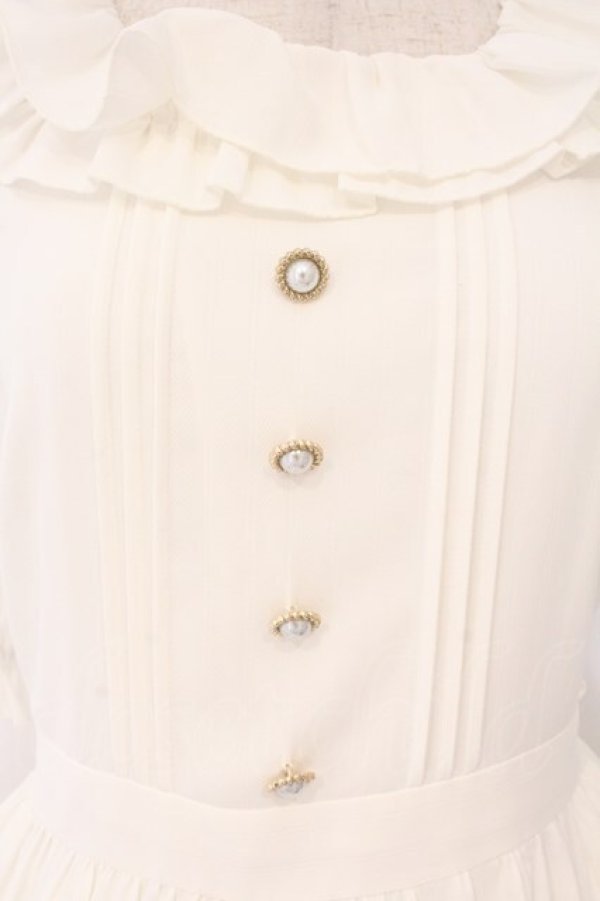 画像2: Amavel / Fluffy Frillロングワンピース F シロ O-26-04-06-050-CA-OP-YM-OS (2)