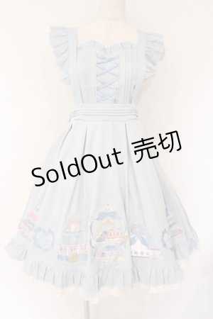 画像: Amavel / Princess Afternoon tea Party ジャンパースカート  サックス O-26-04-06-055-CA-OP-YM-OS