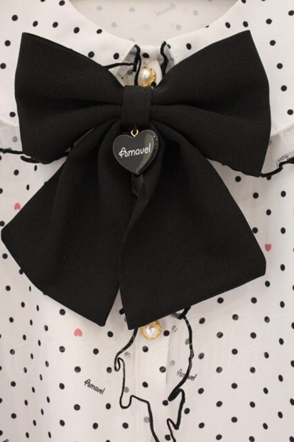 画像2: Amavel / Fancy POP Daydreamドットブラウス F シロ O-26-04-06-001-CA-BL-YM-OS (2)