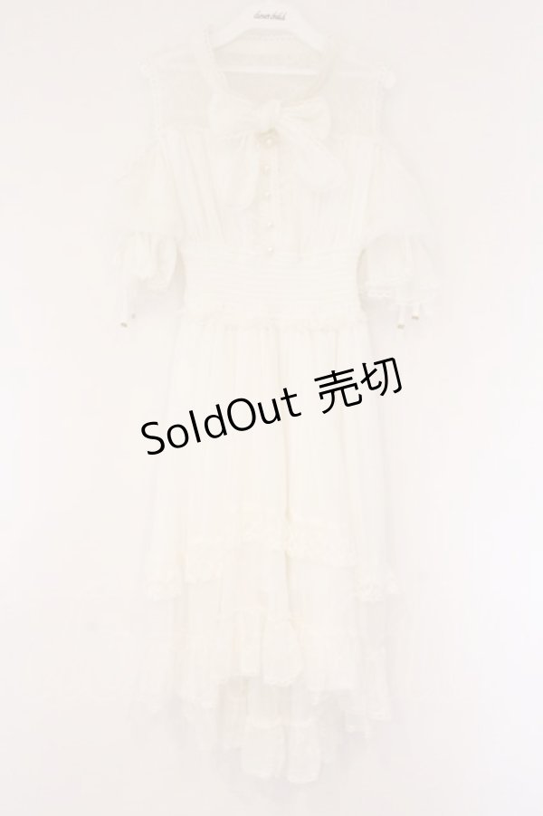 画像1: LIZ LISA / チュールボウタイフィッシュテールワンピース 0 シロ O-26-04-06-059-LO-OP-YM-OS (1)